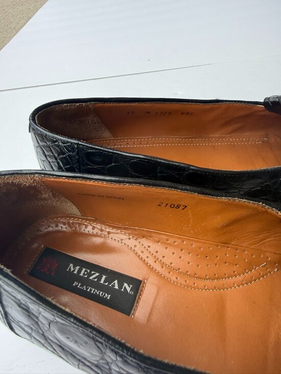 Mezlan 1129 Genuine Crocodile Dress Shoes – Size 12M – Black main image 9